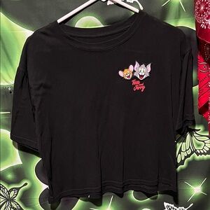 Black Tom and Jerry Graphic Tee